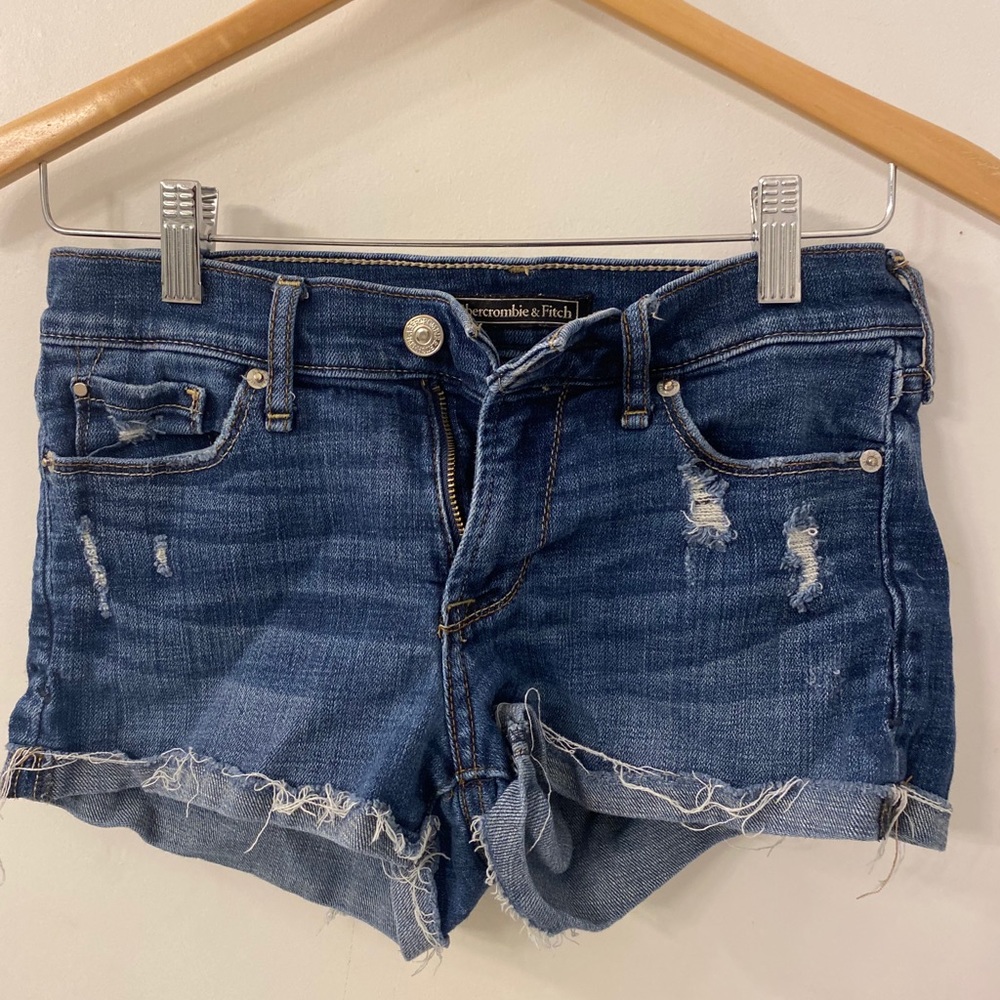 Mid rise jean shorts
